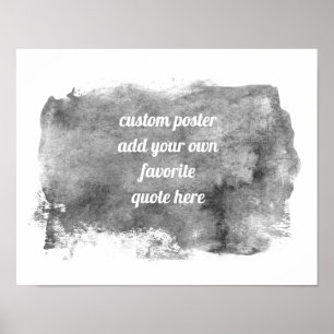 add a quote watercolor gray and white with text poster