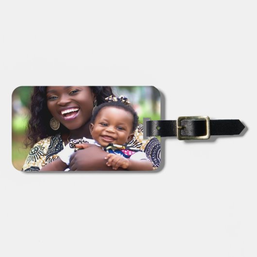 Add Baby Photo Customize Personalize Gepäckanhänger (Vorderseite horizontal)