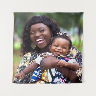 Add Baby Photo Customize Personalize Wandteppich