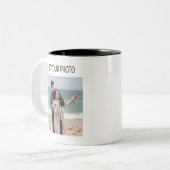 ADD Bild, Logo oder Text, Foto Geschenke Geburtsta Zweifarbige Tasse (Vorderseite Links)