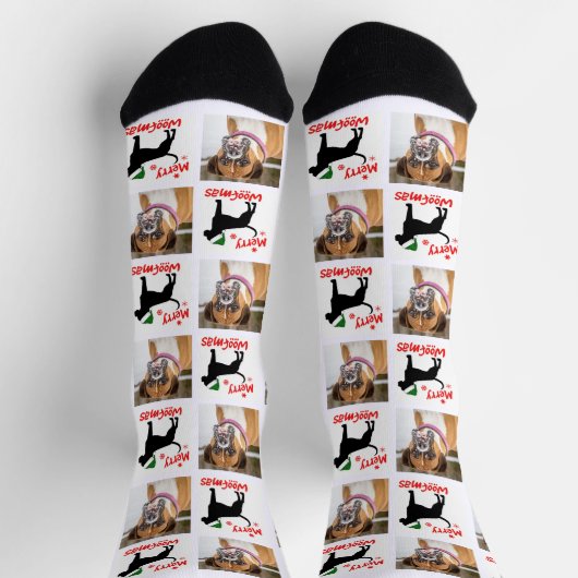 Add Boxer Fun Christmas Dog Socken (Oben)