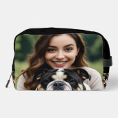 Add Bulldog Photo Personalize Customize Waschbeutel (Rückseite)
