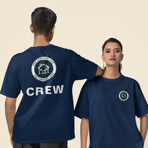 Add Business Logo Real Anwesen Agent Mitarbeiter T-Shirt