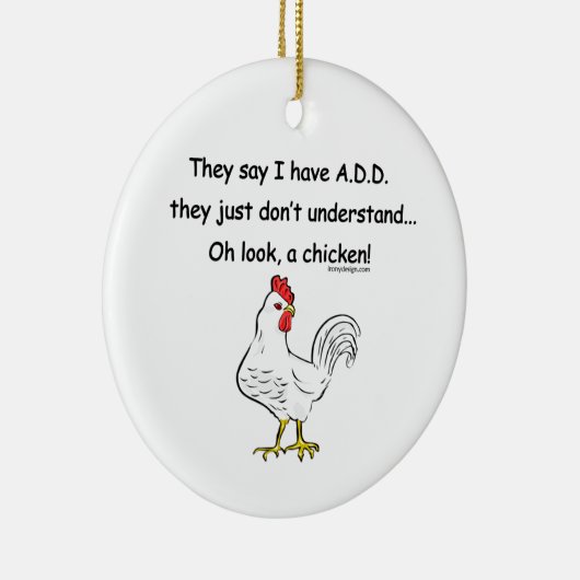 ADD Chicken Spaß Keramikornament (Rechts)