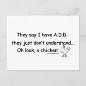 ADD Chicken Spaß Postkarte (Vorderseite)