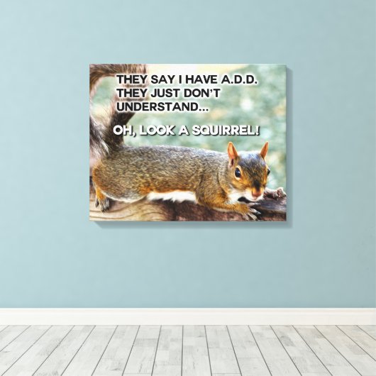 ADD Eichhörnchen-Foto Leinwanddruck (Insitu (Holzboden))