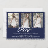 ADD FOTO - Abschluss Glitzer Einladung (Rückseite)