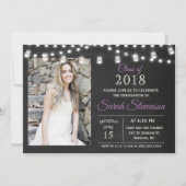 ADD FOTO - Abschluss Mason Jar Lights Einladung (Vorderseite)