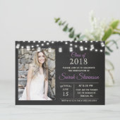 ADD FOTO - Abschluss Mason Jar Lights Einladung (Stehend Vorderseite)