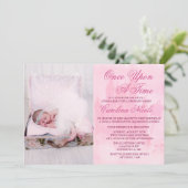 ADD FOTO - Fairytale Castle Birthday Einladung (Stehend Vorderseite)