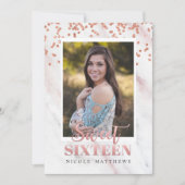 ADD FOTO - Modern Sweet 16 nvitation Einladung (Vorderseite)