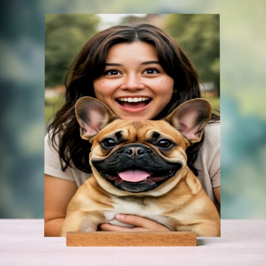 Add French Bulldog Photo Personalize Acrylschild