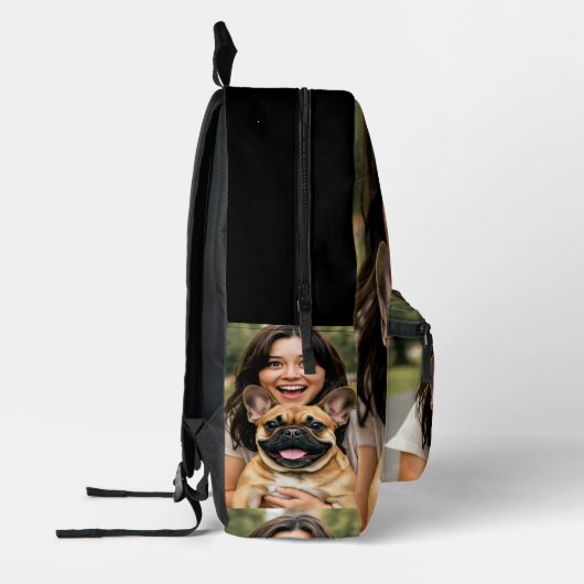 Add French Bulldog Photo Personalize Bedruckter Rucksack (Links)