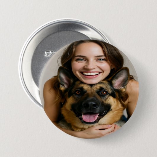 Add German Shepherd Photo Personalize Button (Vorne & Hinten)