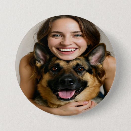 Add German Shepherd Photo Personalize Button (Vorderseite)