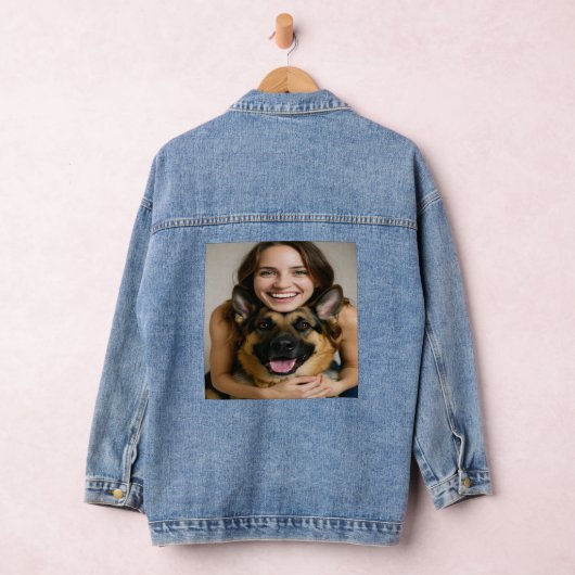 Add German Shepherd Photo Personalize Jeansjacke (Hangar)
