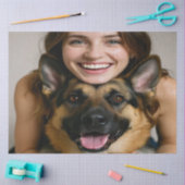 Add German Shepherd Photo Personalize Seidenpapier (Basteln)