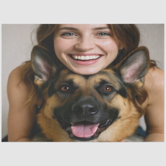 Add German Shepherd Photo Personalize Seidenpapier (Vorderseite)