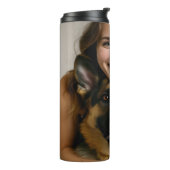 Add German Shepherd Photo Personalize Thermosbecher (Nach links gedreht)