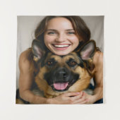 Add German Shepherd Photo Personalize Wandteppich (Vorderseite)