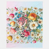 Add Grandma Name or Phrase - Best Grandma Ever! Fleecedecke (Vorderseite)