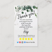 ADD IHR LOGO danke, dass Sie bestellen Einfügen eu Visitenkarte (Vorderseite)