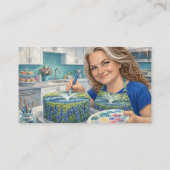 Add image and information template business card visitenkarte (Rückseite)