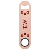 Add initials peach and burgundy speed flaschenöffner (Vorderseite)