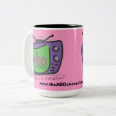 ADD-Kanal: Wir konzentrieren uns auf Ablenkungen Zweifarbige Tasse (Vorderseite Links)