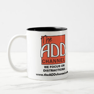 ADD-Kanal - Wir konzentrieren uns auf Ablenkungen Zweifarbige Tasse