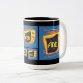 ADD-Kanal: Wir konzentrieren uns auf Ablenkungen Zweifarbige Tasse (VorderseiteRechts)