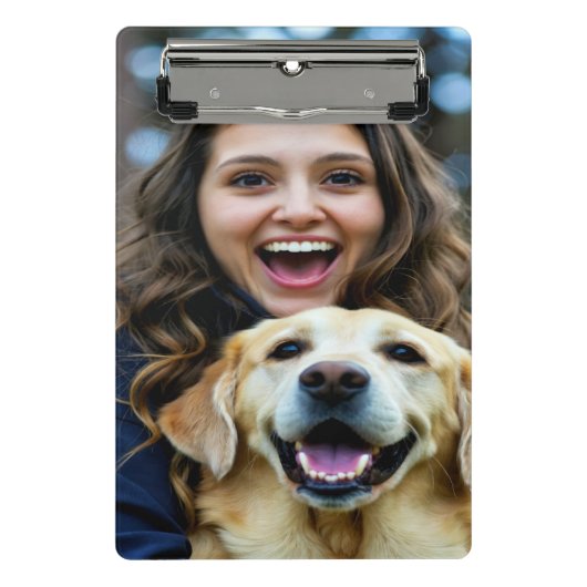 Add Labrador Retriever Photo Personalize Mini Klemmbrett (Vorderseite)
