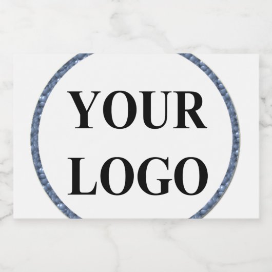 ADD LOGO Bridal Polterabend Elegante Zeichen Schaumweinetikett (Einzelnes Label)