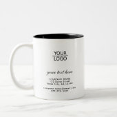 Add Logo Custom Text Company 2024 Calendar Zweifarbige Tasse (Links)