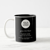 Add Logo Custom Text Company 2024 Calendar Zweifarbige Tasse (Links)