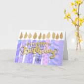 Add Logo Fun Lila Candles Business Geburtstag Karte (Gelbe Blume)