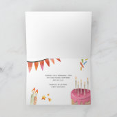 Add Logo Fun Party Imitate Gold Business Geburtsta Karte (Innenseite)