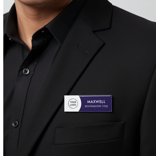 Add Logo | Modern Simple Elegant Magnet Title Namenschild