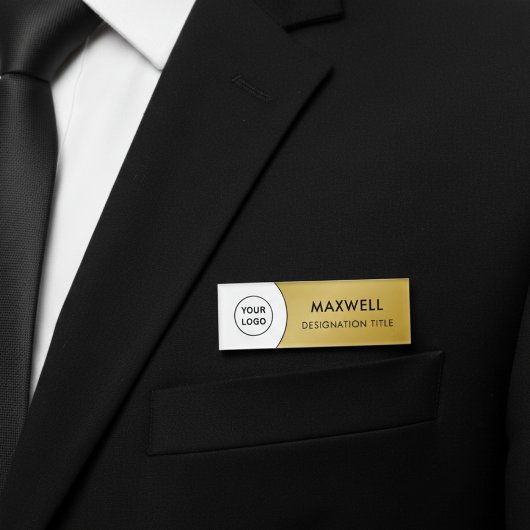 Add Logo | Modern Simple Elegant Magnet Title Namenschild