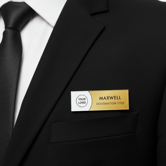 Add Logo | Modern Simple Elegant Magnet Title Namenschild