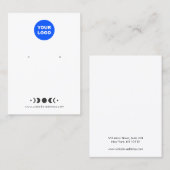 Add Logo Moon Phase Earring Display Business Card Visitenkarte (Vorne/Hinten)