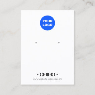 Add Logo Moon Phase Earring Display Business Card Visitenkarte