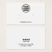 Add Logo Plain White Earring Display (Vorne & Hinten)