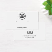 Add Logo Plain White Earring Display (Schreibtisch)