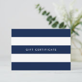Add Logo Stripes & Custom Color Gift Certificate (Stehend Vorderseite)