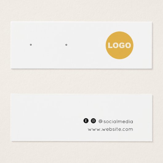 Add Logo Stud Earring Jewelry Display Card (Vorne & Hinten)