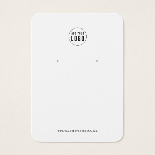 Add Logo Typewriter Earring Display Card (Vorderseite)