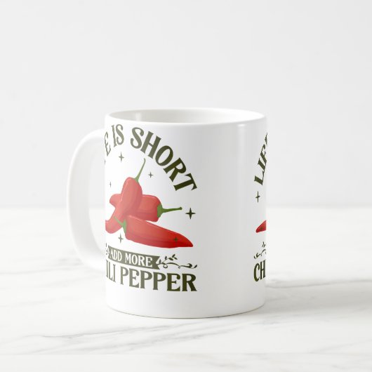 Add More Chili Pepper Kaffeetasse (Vorderseite Links)