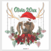 ADD NAME - Adorable Christmas Boer Kid Aufkleber (Blatt)