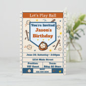 Add Name - Baseball Birthday Invitation for Boys (Stehend Vorderseite)